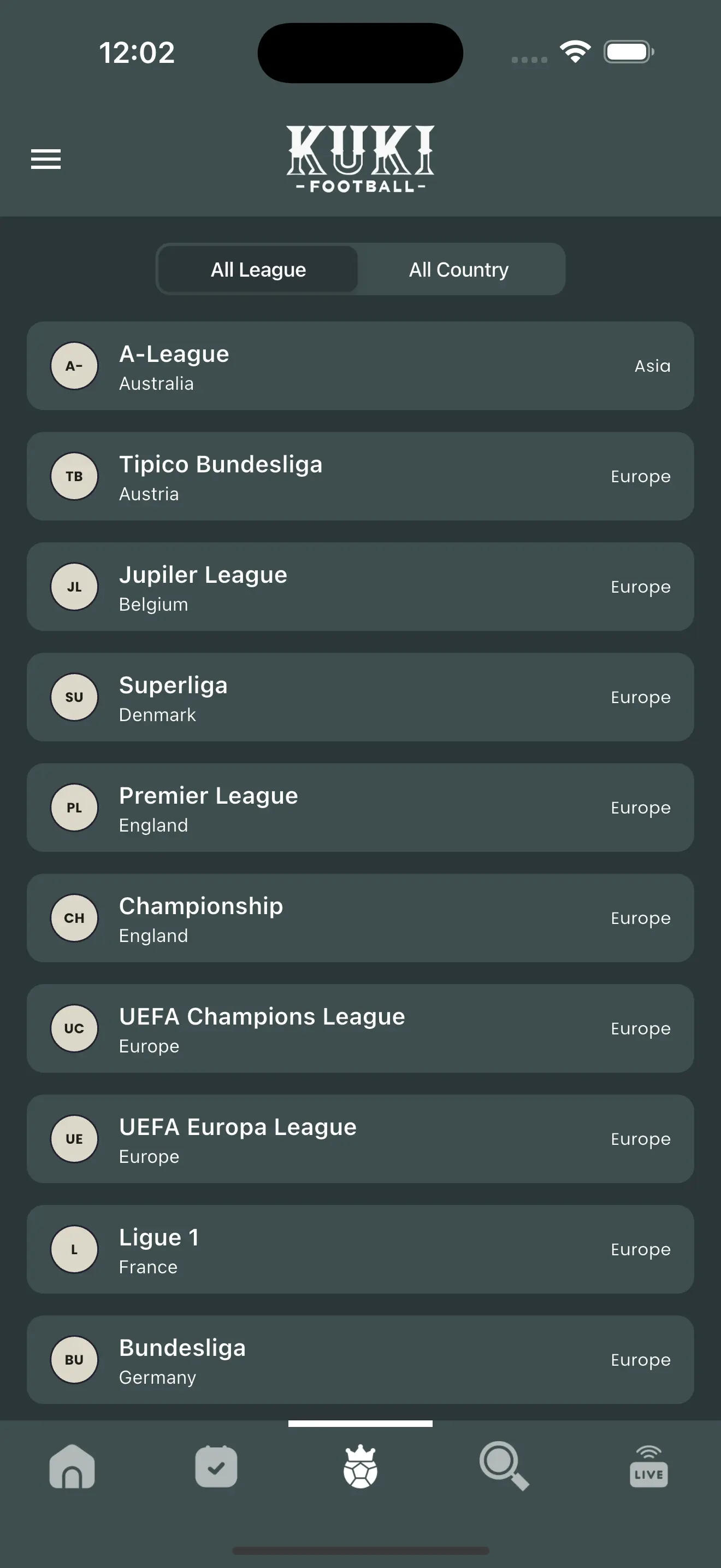 League Tables